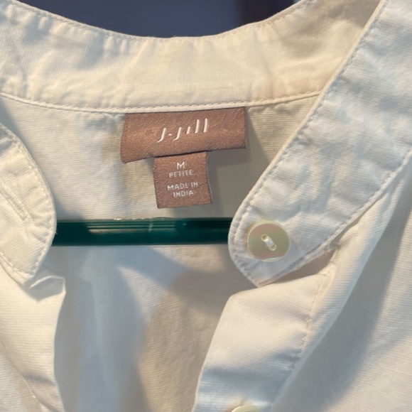 J. Jill mandarin collar button down shirt - Picture 2 of 4